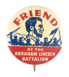 Abraham Lincoln Battalion button