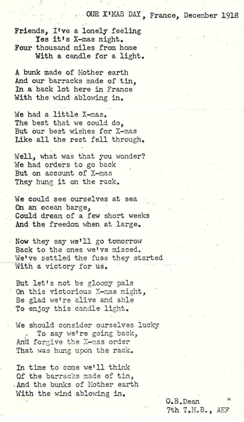 Dean Dec 1918